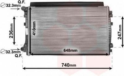 VAN WEZEL 58002338 -  Радиатор, охлаждение двигателя